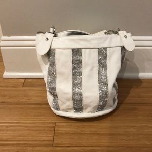 White purse with Rhinestones